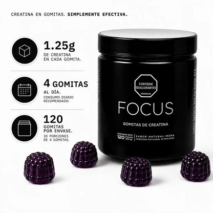 FOCUS® - Gomitas de Creatina Monohidratada